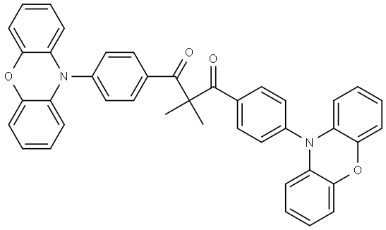 1,3-bis(4-(10H-phenoxazin-10-yl)phenyl)-2,2-dimethylpropane-1,3-dione Struktur