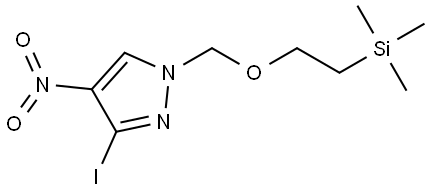 3-Iodo-4-nitro-1-((2-(trimethylsilyl)ethoxy)methyl)-1H-pyrazole Struktur