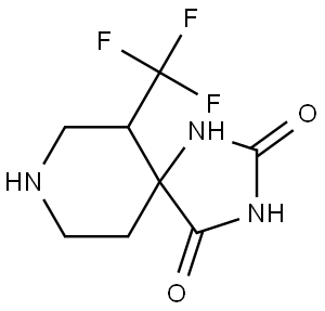 1,3,8-Triazaspiro[4.5]decane-2,4-dione, 6-(trifluoromethyl)- Struktur