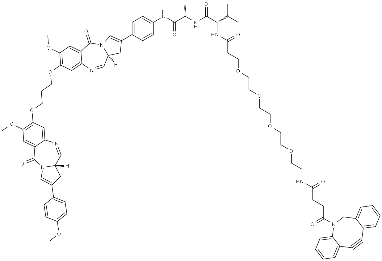 DBCO-PEG4-VA-PBD[DBCO-PEG4-VA-PBD Struktur