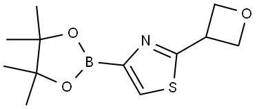 2-(oxetan-3-yl)-4-(4,4,5,5-tetramethyl-1,3,2-dioxaborolan-2-yl)thiazole Struktur