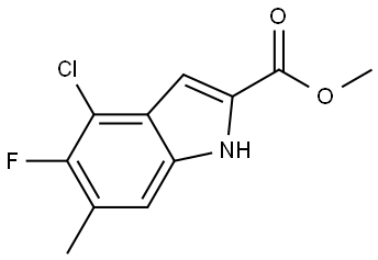 Methyl 4-Chloro-5-fluoro-6-methyl-1H-indole-2-carboxylate Struktur
