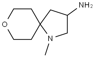1-Methyl-8-oxa-1-azaspiro[4.5]decan-3-amine Struktur