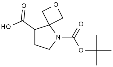 5-[(2-Methylpropan-2-yl)oxycarbonyl]-2-oxa-5-azaspiro[3.4]octane-8-carboxylic acid Struktur