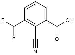 2-Cyano-3-(difluoromethyl)benzoic acid Struktur