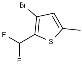 3-Bromo-2-(difluoromethyl)-5-methylthiophene Struktur