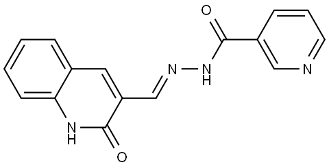 N'-((2-OXO-1,2-DIHYDRO-3-QUINOLINYL)METHYLENE)NICOTINOHYDRAZIDE Struktur