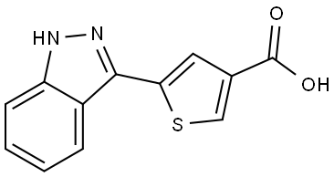 5-(1H-Indazol-3-yl)thiophene-3-carboxylic acid Struktur