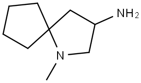 1-Methyl-1-azaspiro[4.4]nonan-3-amine Struktur