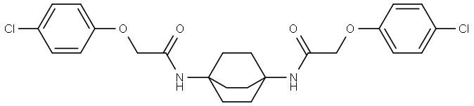 Acetamide, N,N′-bicyclo[2.2.2]octane-1,4-diylbis[2-(4-chlorophenoxy)- Struktur