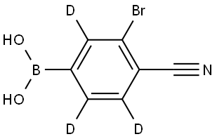 (3-bromo-4-cyanophenyl-2,5,6-d3)boronic acid Struktur