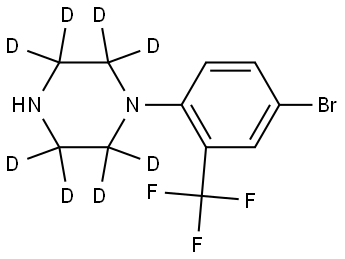 1-(4-bromo-2-(trifluoromethyl)phenyl)piperazine-2,2,3,3,5,5,6,6-d8 Struktur