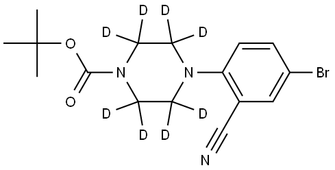 tert-butyl 4-(4-bromo-2-cyanophenyl)piperazine-1-carboxylate-2,2,3,3,5,5,6,6-d8 Struktur
