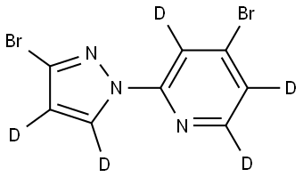 4-bromo-2-(3-bromo-1H-pyrazol-1-yl-4,5-d2)pyridine-3,5,6-d3 Structure