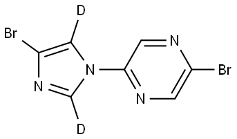 2-bromo-5-(4-bromo-1H-imidazol-1-yl-2,5-d2)pyrazine Struktur