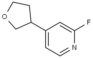 2-fluoro-4-(tetrahydrofuran-3-yl)pyridine Struktur