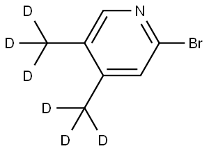 2-bromo-4,5-bis(methyl-d3)pyridine Struktur