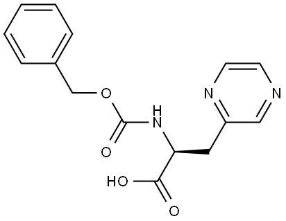 (S)-2-(((Benzyloxy)carbonyl)amino)-3-(pyrazin-2-yl)propanoic acid Struktur