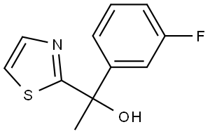 2-Thiazolemethanol, α-(3-fluorophenyl)-α-methyl- Struktur