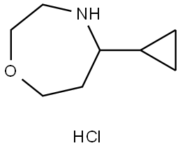 5-Cyclopropyl-1,4-oxazepane hydrochloride Struktur