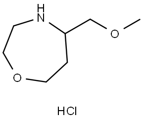 5-(Methoxymethyl)-1,4-oxazepane hydrochloride Struktur