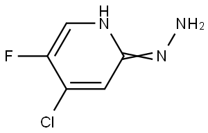 4-chloro-5-fluoro-2-hydrazineylpyridine Struktur