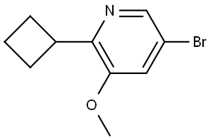 5-bromo-2-cyclobutyl-3-methoxypyridine Struktur