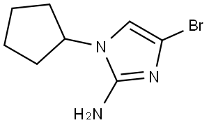 4-bromo-1-cyclopentyl-1H-imidazol-2-amine Struktur