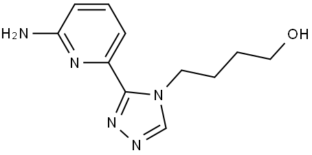 4-(3-(6-aminopyridin-2-yl)-4H-1,2,4-triazol-4-yl)butan-1-ol Struktur