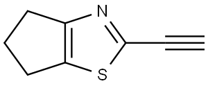 2-Ethynyl-5,6-dihydro-4H-cyclopenta[d]thiazole Struktur