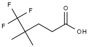 5,5,5-trifluoro-4,4-dimethylpentanoic acid Struktur