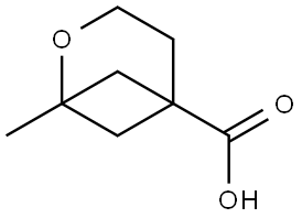 1-methyl-2-oxabicyclo[3.1.1]heptane-5-carboxylic acid Struktur