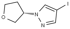 (S)-4-Iodo-1-(tetrahydrofuran-3-yl)-1H-pyrazole Struktur