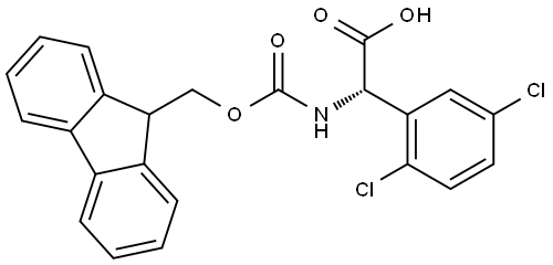 (S)-2-((((9H-Fluoren-9-yl)methoxy)carbonyl)amino)-2-(2,5-dichlorophenyl)acetic acid Struktur