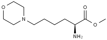 4-Morpholinehexanoic acid, α-amino-, methyl ester, (αS)- Struktur