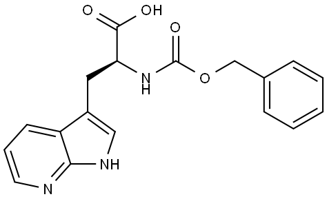(S)-2-(((Benzyloxy)carbonyl)amino)-3-(1H-pyrrolo[2,3-b]pyridin-3-yl)propanoic acid Struktur