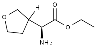 Ethyl (2S)-2-amino-2-(tetrahydrofuran-3-yl)acetate Struktur