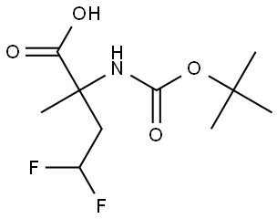 (R)-2-((tert-Butoxycarbonyl)amino)-4,4-difluoro-2-methylbutanoic acid Struktur