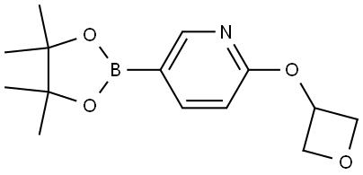 2-(oxetan-3-yloxy)-5-(4,4,5,5-tetramethyl-1,3,2-dioxaborolan-2-yl)pyridine Struktur