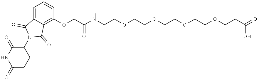 Thalidomide-O-PEG4-Acid Struktur