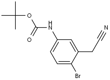 tert-Butyl (4-bromo-3-(cyanomethyl)phenyl)carbamate Struktur