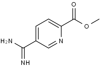 2-Pyridinecarboxylic acid, 5-(aminoiminomethyl)-, methyl ester Struktur