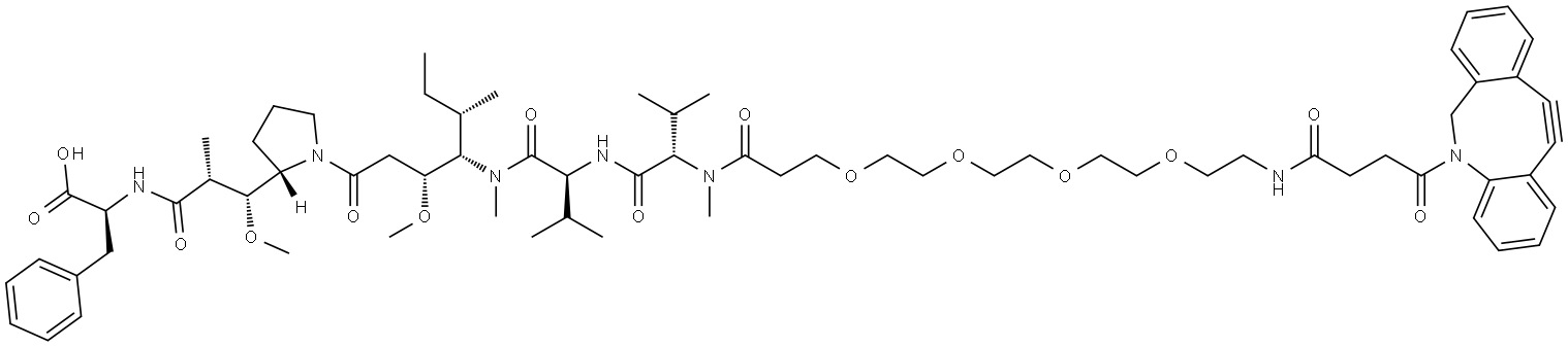 DBCO-PEG4-MMAF Struktur