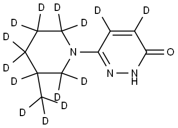 6-(3-(methyl-d3)piperidin-1-yl-2,2,3,4,4,5,5,6,6-d9)pyridazin-4,5-d2-3-ol Struktur
