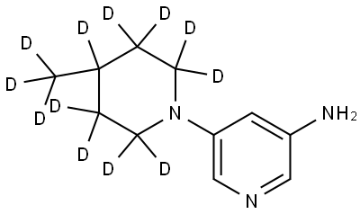 5-(4-(methyl-d3)piperidin-1-yl-2,2,3,3,4,5,5,6,6-d9)pyridin-3-amine Structure