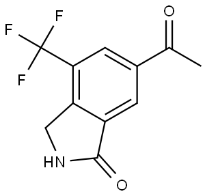 6-Acetyl-4-(trifluoromethyl)isoindolin-1-one Struktur