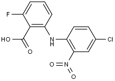 Benzoic acid, 2-[(4-chloro-2-nitrophenyl)amino]-6-fluoro- Struktur