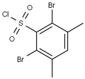 2,6-Dibromo-3,5-dimethylbenzene-1-sulfonyl chloride Struktur