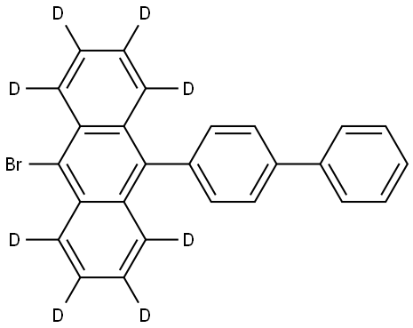 9-([1,1'-biphenyl]-4-yl)-10-bromoanthracene-1,2,3,4,5,6,7,8-d8 Struktur