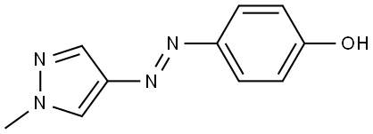(E)-4-((1-methyl-1H-pyrazol-4-yl)diazenyl)phenol Struktur